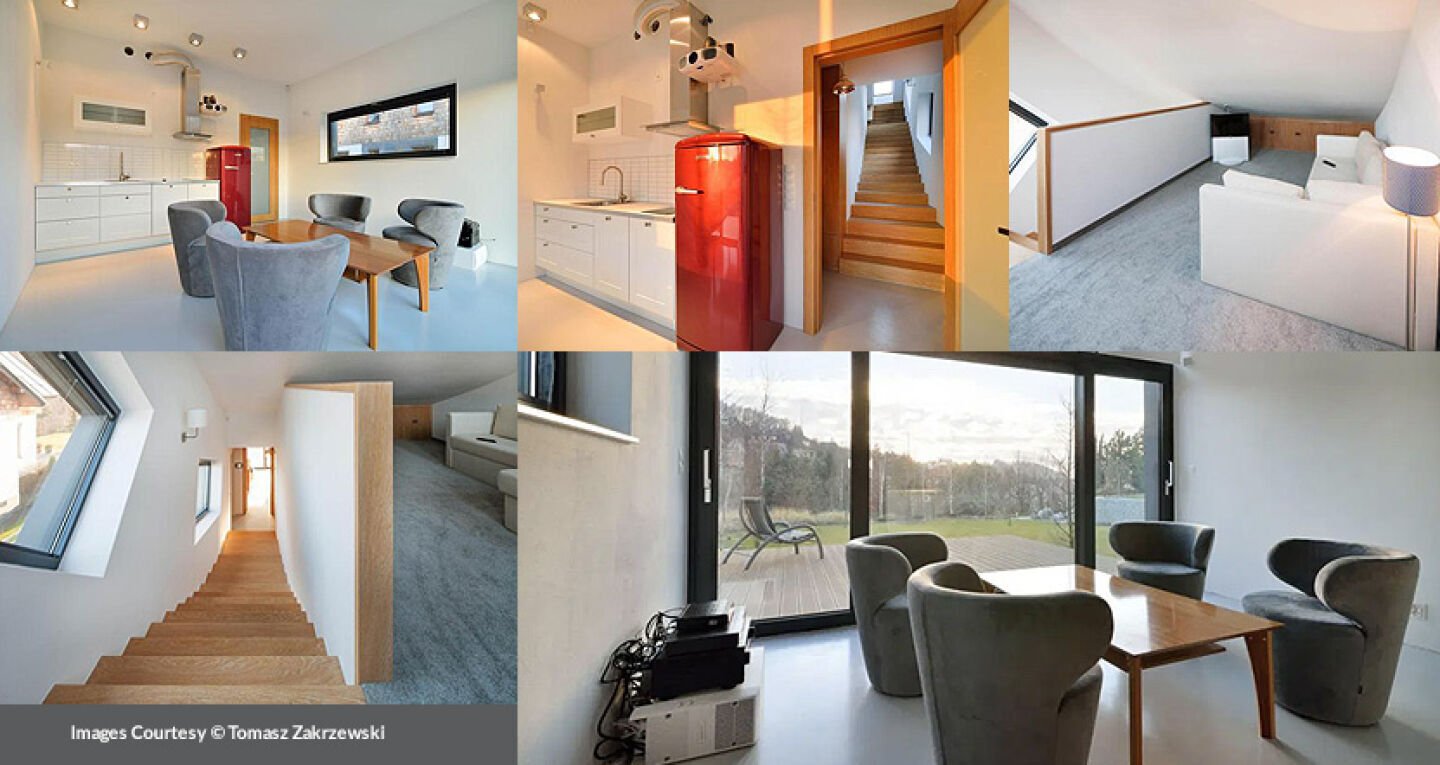 Inside the tiny house looks cosy