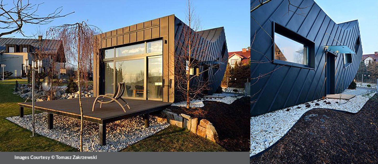 Landscaping is minimal but effective