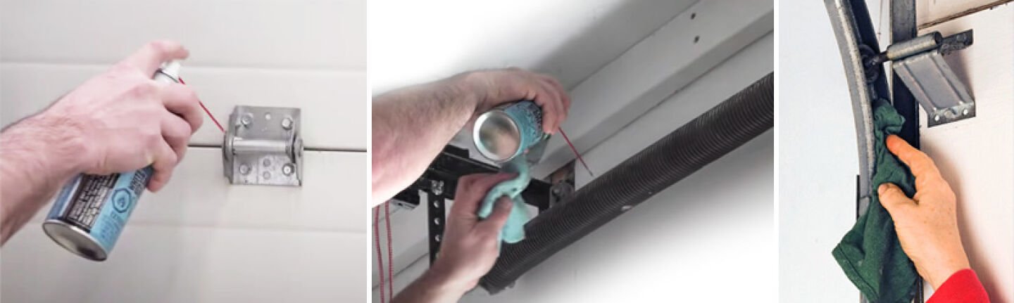 Lubricating and cleaning guide tracks