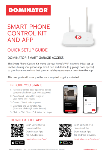 Download the Dominator NEW APP HUB Setup Guide