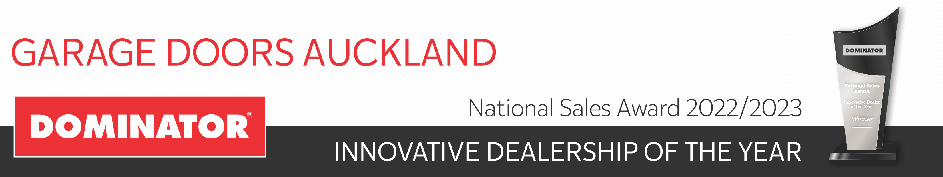 Dominator West Auckland Innovative Dealership Award Winner 2023